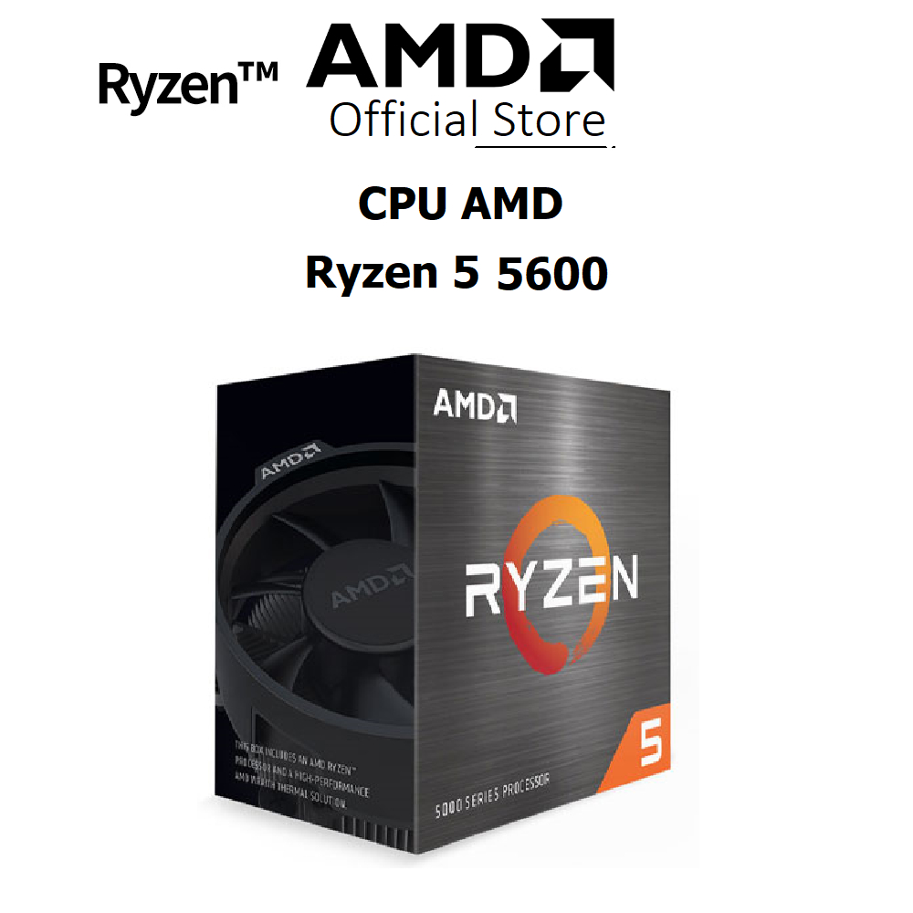 Bộ vi xử lý CPU AMD Ryzen 5 5600 (3.5 GHz Upto 4.4GHz / 35MB / 6 Cores, 12 Threads / 65W / Socket AM4)