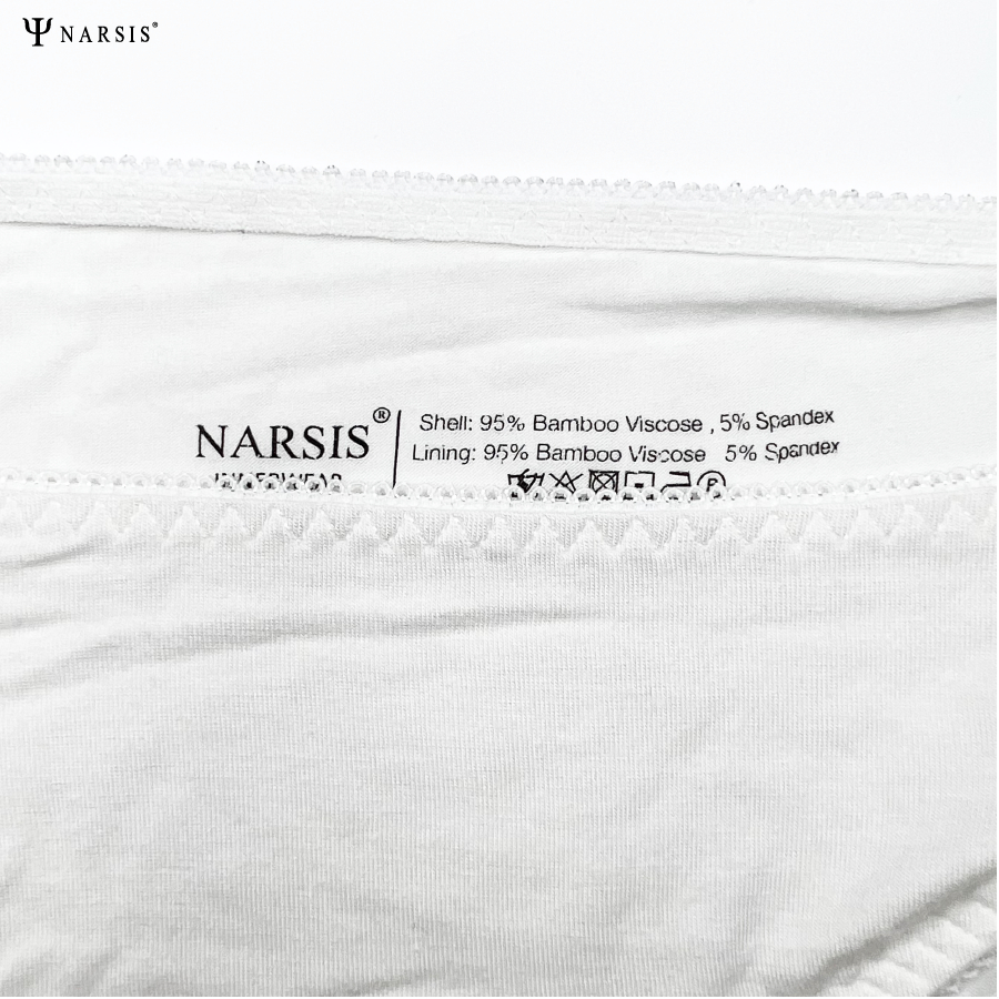 Combo quần lót nữ Narsis K23005 tam giác bigsize vải sợi tre có lớp lót kháng khuẩn viền phối ren giao màu ngẫu nhiên