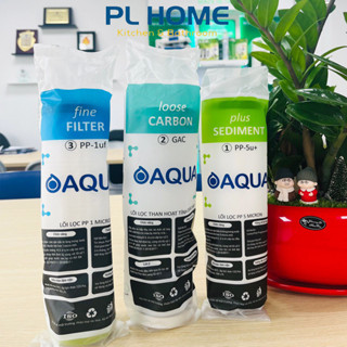 Bộ 3 lõi lọc nước 1 2 3 loại 10 inch dùng cho máy lọc nước RO, cốc lọc nước thô