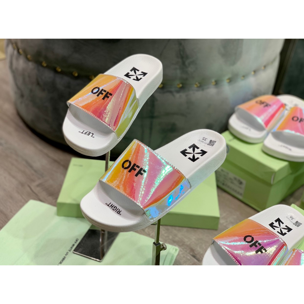 Dép quai ngang Off white quai 3d, dép quai ngang 7 màu