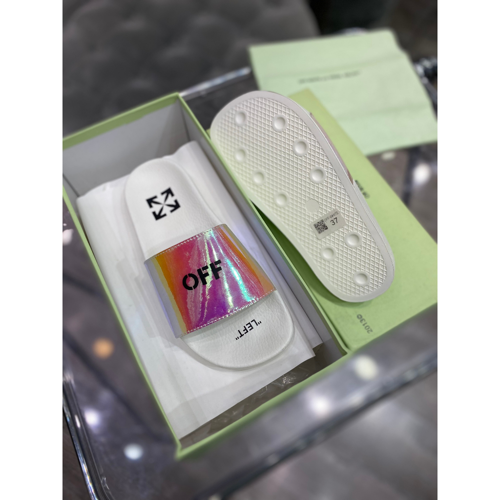 Dép quai ngang Off white quai 3d, dép quai ngang 7 màu