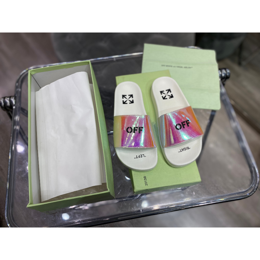 Dép quai ngang Off white quai 3d, dép quai ngang 7 màu