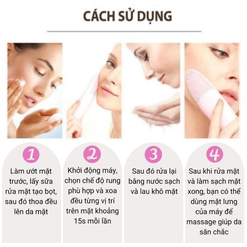 Máy rửa mặt KYUN.GLAB FA.CIAL B.RUSH & MAS.SAGER 5 cấp độ rung giúp làm sạch da chống lão hóa XIAOMIMI