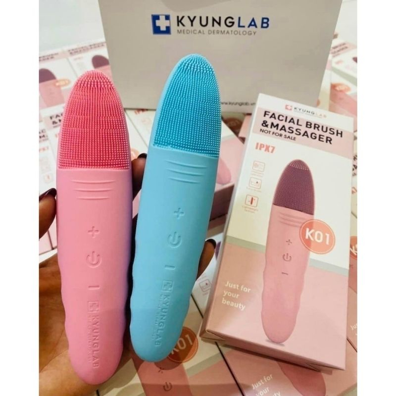Máy rửa mặt KYUN.GLAB FA.CIAL B.RUSH & MAS.SAGER 5 cấp độ rung giúp làm sạch da chống lão hóa XIAOMIMI