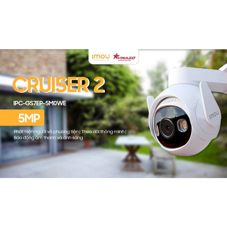 Camera Imou Cruiser 2 5Mp Siêu nét xịn quay 360 ngoài trời, full tính năng, AI thông minh đời mới
