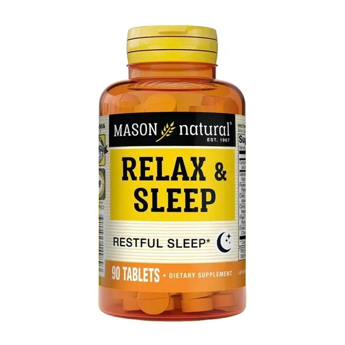 Viên uống Mason Natural Relax + Sleep hỗ trợ cải thiện giấc ngủ (90 viên)