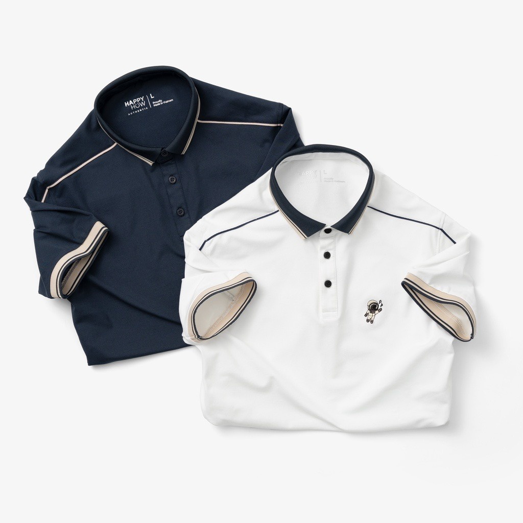 Áo Polo nam thêu phi hành gia chất liệu cotton mềm mịn, thoáng mát, chuẩn form - Fashion Hand