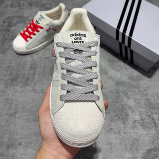 [ Siêu Sale ] Giày Sneaker Nam Nữ Superstar Levis Dây Đỏ (tặng vớ +fullbox + freeship)