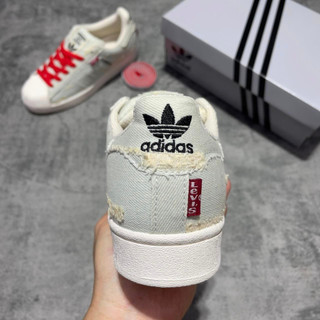 [ Siêu Sale ] Giày Sneaker Nam Nữ Superstar Levis Dây Đỏ (tặng vớ +fullbox + freeship)