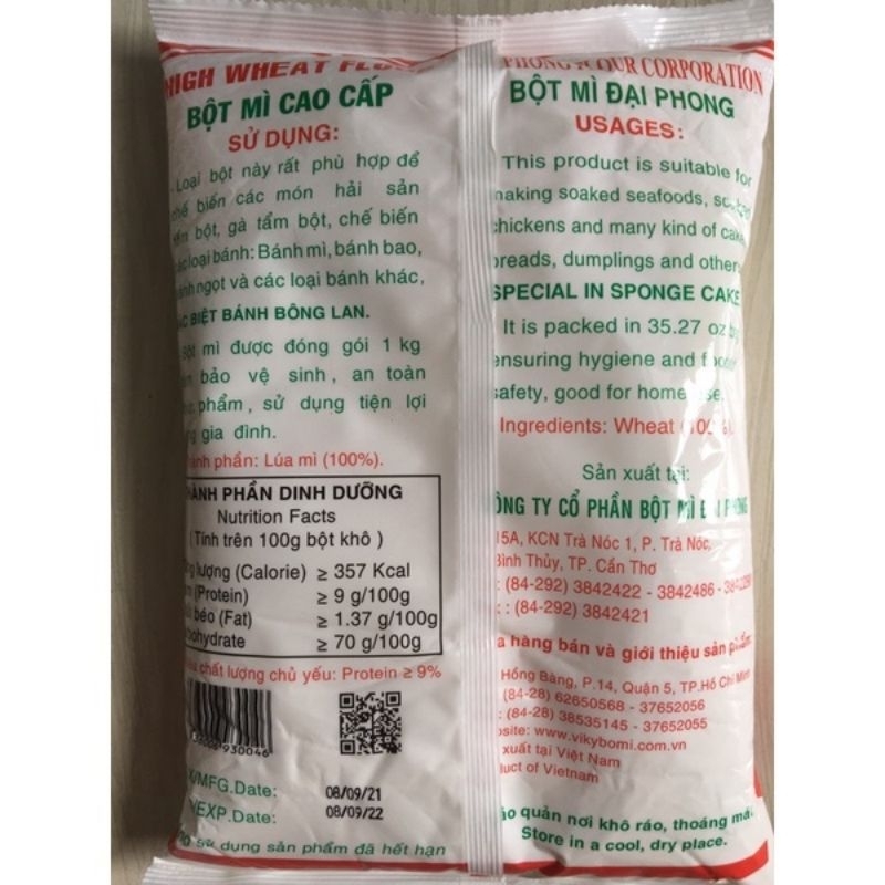 BỘT MÌ ĐA DỤNG TÁO ĐỎ 500G