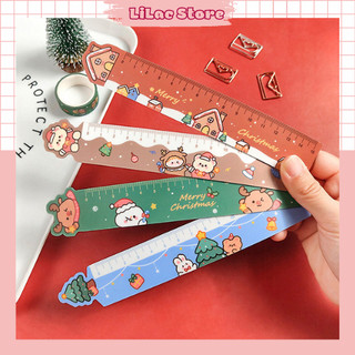 Thước kẻ dẻo giáng sinh hoạt hình 15cm bền đẹp