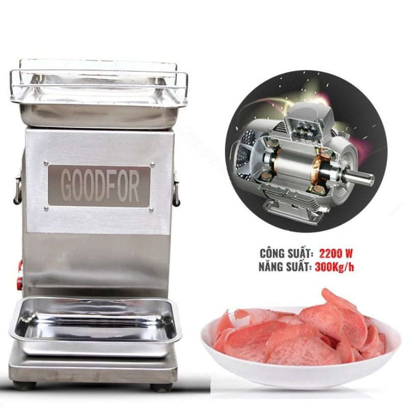 Máy thái thịt tươi sống QX260 ,công suất 1100W, năng suất 250kg/giờ, bộ dao thay thế, máy cắt thịt ,máy xắt thịt