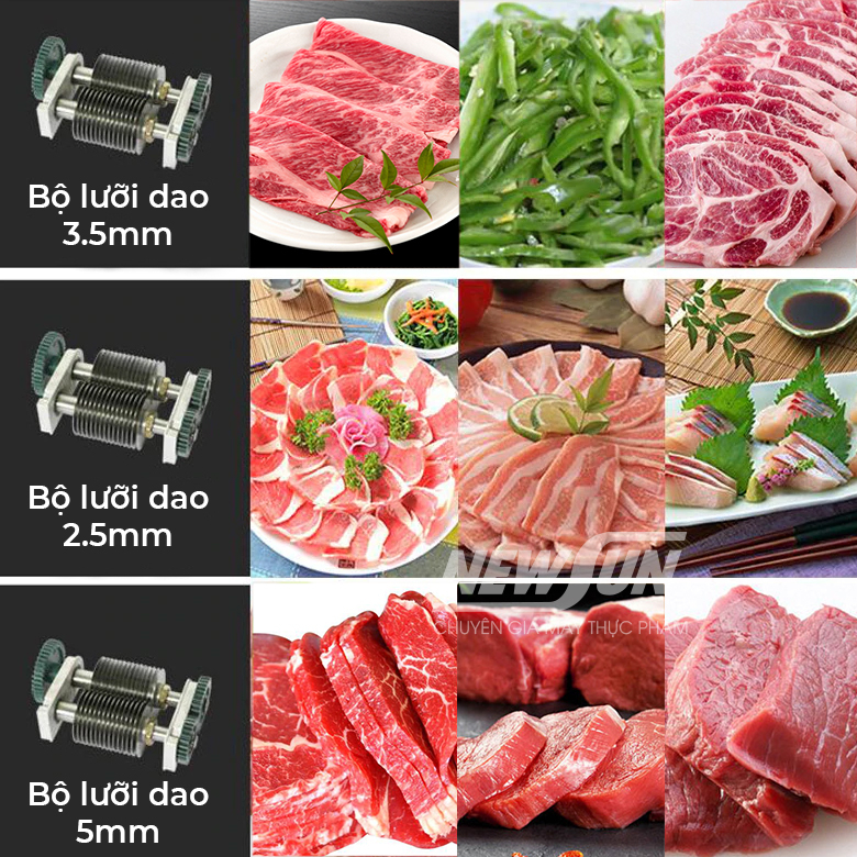 Máy thái thịt tươi sống QX260 ,công suất 1100W, năng suất 250kg/giờ, bộ dao thay thế, máy cắt thịt ,máy xắt thịt