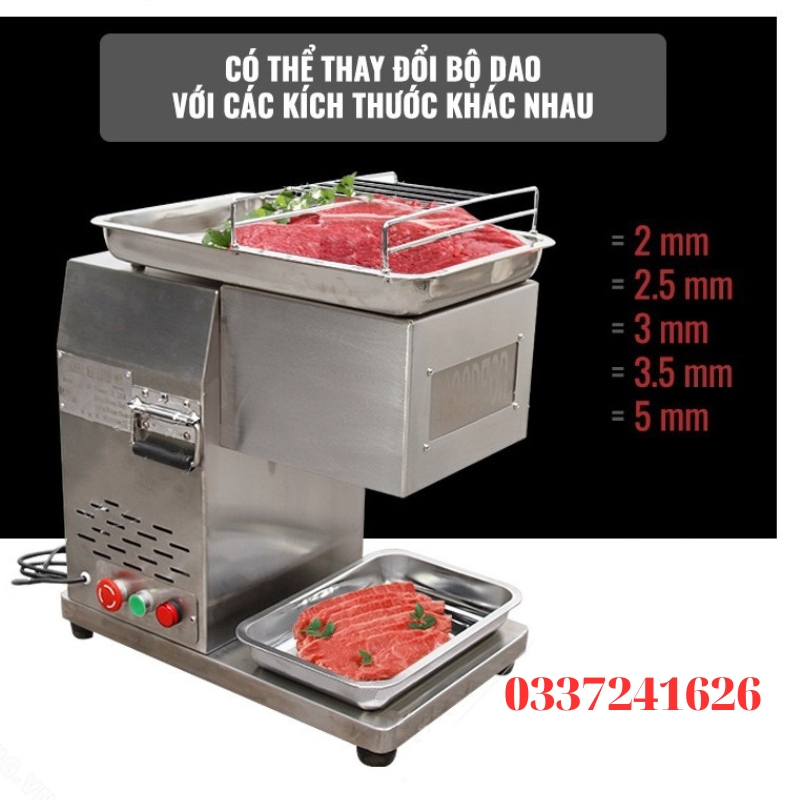 Máy thái thịt tươi sống QX260 ,công suất 1100W, năng suất 250kg/giờ, bộ dao thay thế, máy cắt thịt ,máy xắt thịt