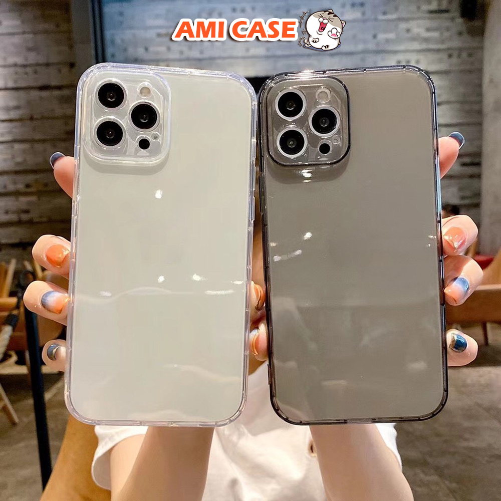 Ốp Lưng Iphone Silicon Trong Suốt bảo vệ Camera cho IP 6 6s 7 8 Plus SE X XS XS Max 11 12 13 14 Plus Pro Max