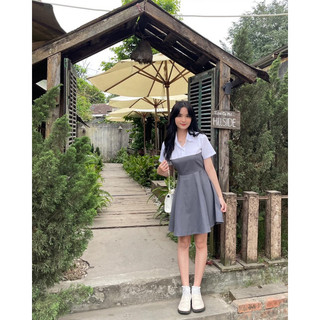 Đầm Katie phối cổ sơ mi