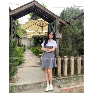 Đầm Katie phối cổ sơ mi