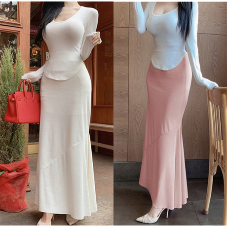 Áo thun giấy dài tay, áo phông cổ ovan co giãn đuôi tôm form ôm free size dưới 50kg
