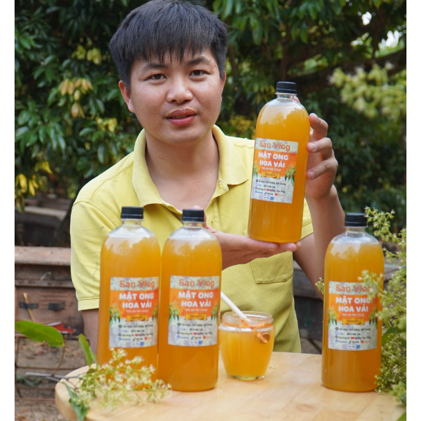 1 Lít MẬT Ong Hoa Vải Bắc Giang nguyên chất