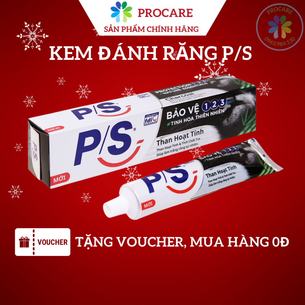 Kem Đánh Răng P/S Bảo Vệ 123 - Than Hoạt Tính (180g) - Hàng Chính Hãng