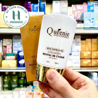 Bb cream queenie, kem lót, kem nền, trang điểm, chống nắng, số 21 queenie collagen revital bb cream spf 35 pa ++ 50ml