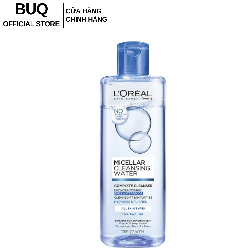 Nước tẩy trang làm sạch sâu L'Oreal Paris 3in1 Micellar Water 400ml/95ml