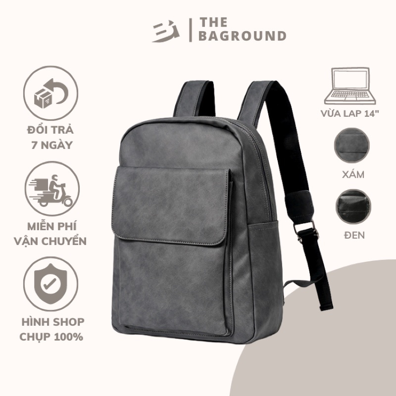 BALO THỜI TRANG NAM - DA PU KHÁNG NƯỚC - BALO VỪA LAP 14 INCHES | NHIỀU NGĂN | ĐI HỌC ĐI LÀM | HS SV CÔNG SỞ