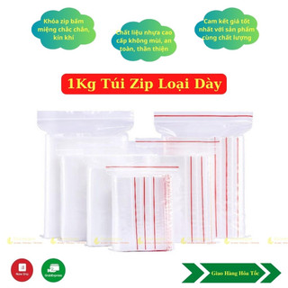 1kg Túi zip chỉ đỏ loại dày
