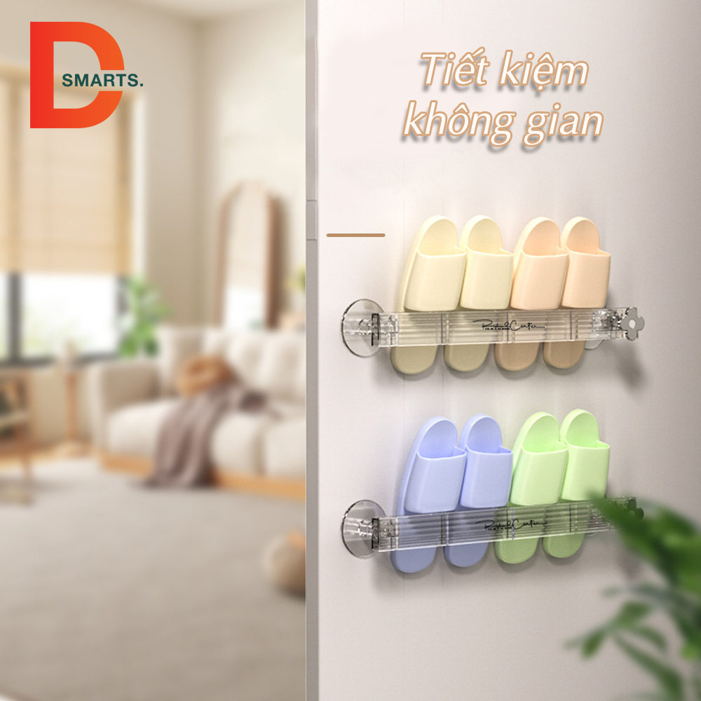 Giá treo khăn, dép trong nhà tắm gắn tường thiết kế móc treo đồ tiện lợi chất liệu nhựa ABS siêu bền