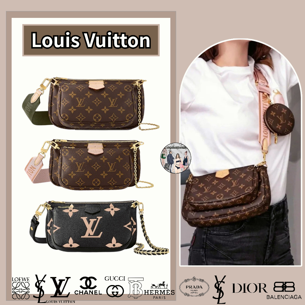💥Louis Vuitton / MULTI POCHETTE ACCESSORIES Túi xách/Hàng chính hãng 100%