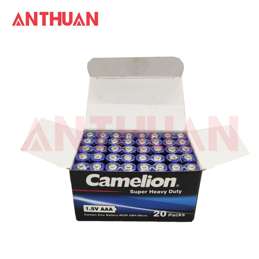 Hộp 40 viên pin AA/2A, AAA/3A Camelion Super Heavy Duty Battery 1.5V R6P/R03P DATE MỚI Hàng chính hãng BH 3năm