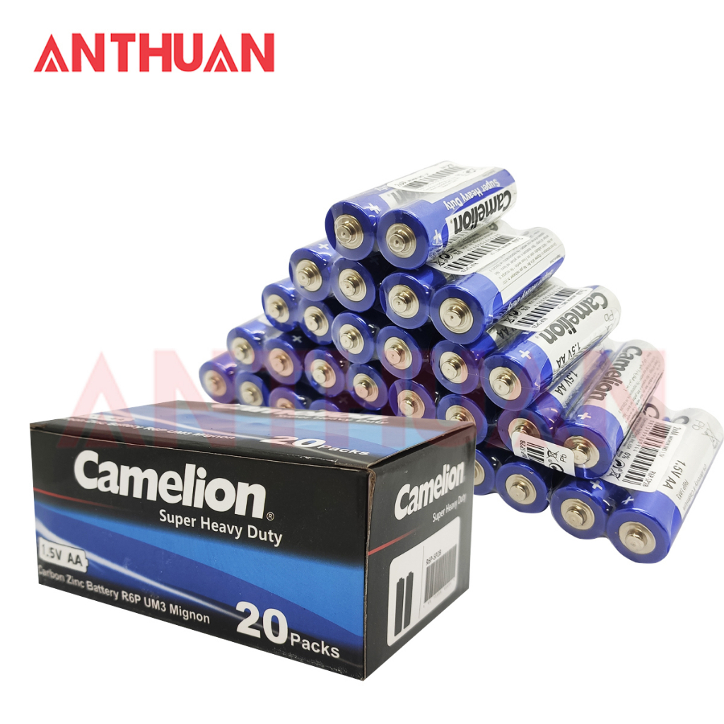 Hộp 40 viên pin AA/2A, AAA/3A Camelion Super Heavy Duty Battery 1.5V R6P/R03P DATE MỚI Hàng chính hãng BH 3năm
