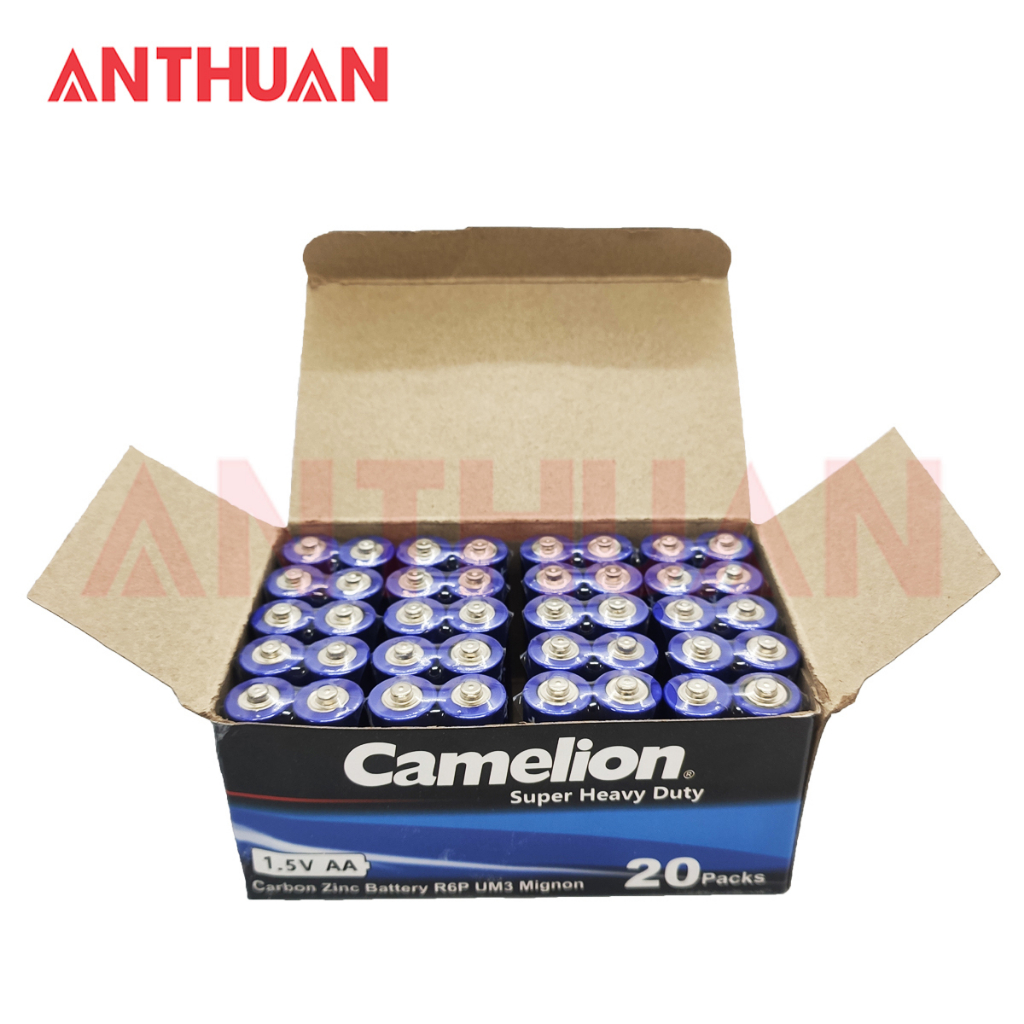 Hộp 40 viên pin AA/2A, AAA/3A Camelion Super Heavy Duty Battery 1.5V R6P/R03P DATE MỚI Hàng chính hãng BH 3năm