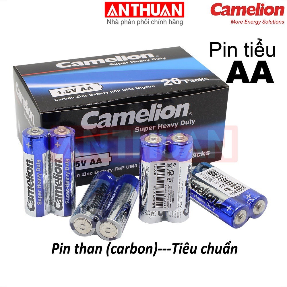 Hộp 40 viên pin AA/2A, AAA/3A Camelion Super Heavy Duty Battery 1.5V R6P/R03P DATE MỚI Hàng chính hãng BH 3năm