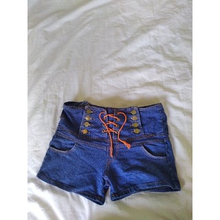 pass quần short đùi jean nút lưng cao 2hand