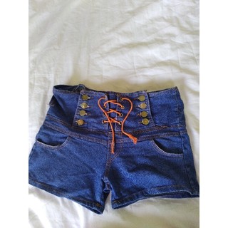 pass quần short đùi jean nút lưng cao 2hand