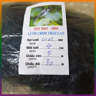Lưới bẫy chim sẻ thái lan 🐦 30m mắt lưới 4 cao 5 🐔
