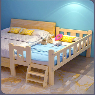 GIƯỜNG GỖ CHO BÉ GHÉP CHUNG VỚI GIƯỜNG BỐ MẸ KT 2m*1m - PAULO STORE