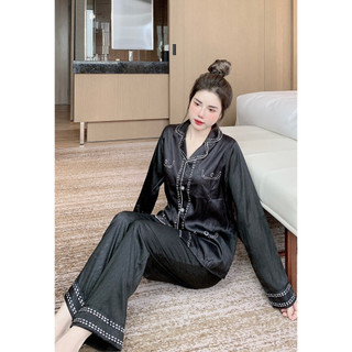 Đồ bộ pyjama nữ xước tk fendi - đồ bộ mặc nhà