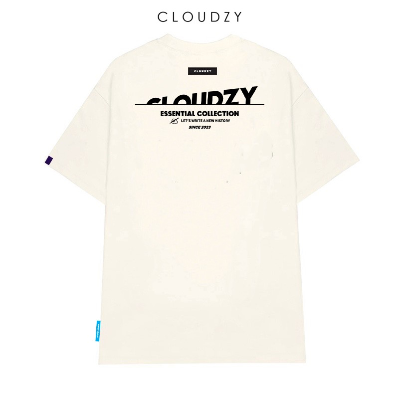 Áo thun nam nữ unisex tay lỡ phông local brand form rộng teen cổ tròn oversize cotton màu đen trắng tee CLOUDZY CROP