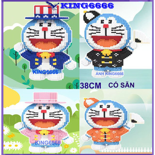 Xếp hình doremon cỡ lớn 34 - 38cm đồ chơi xếp hình trẻ em nanoblock Đồ chơi lắp ráp cho bé
