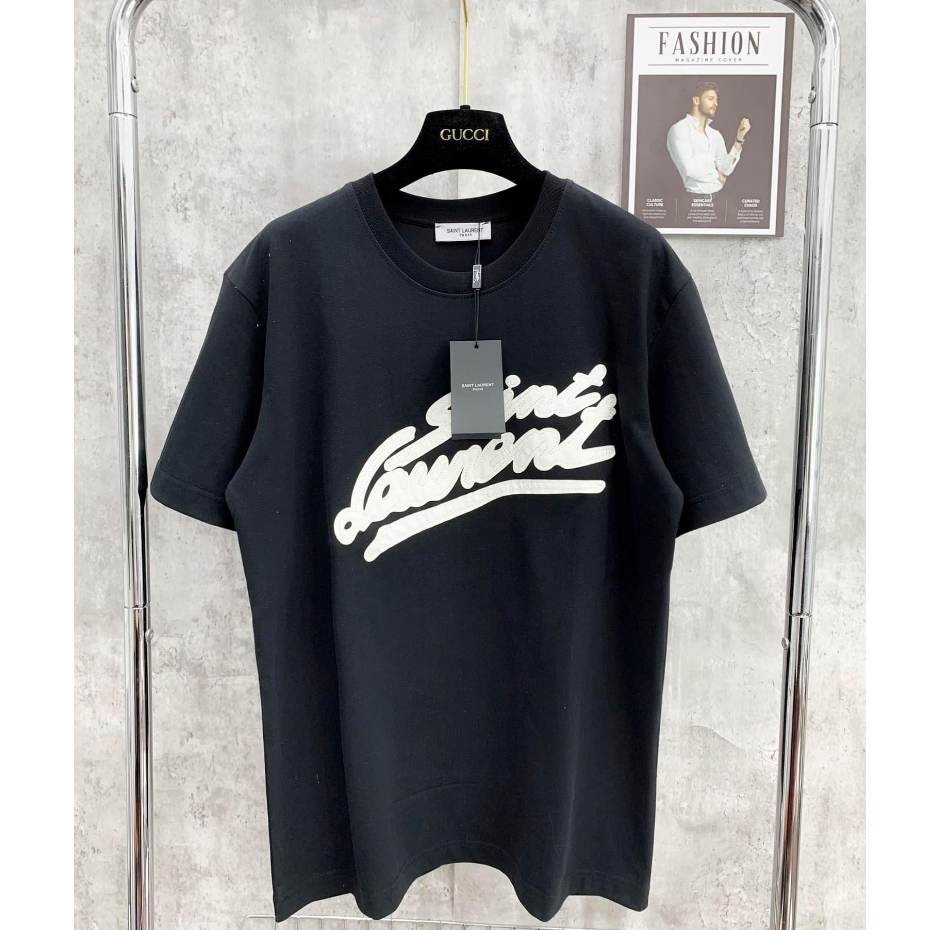 Áo Phông Nam Nữ Saint Laurent Premium Chất Liệu Cotton Co Giãn Cao Cấp Form Dáng Rộng Hot Trend 2023