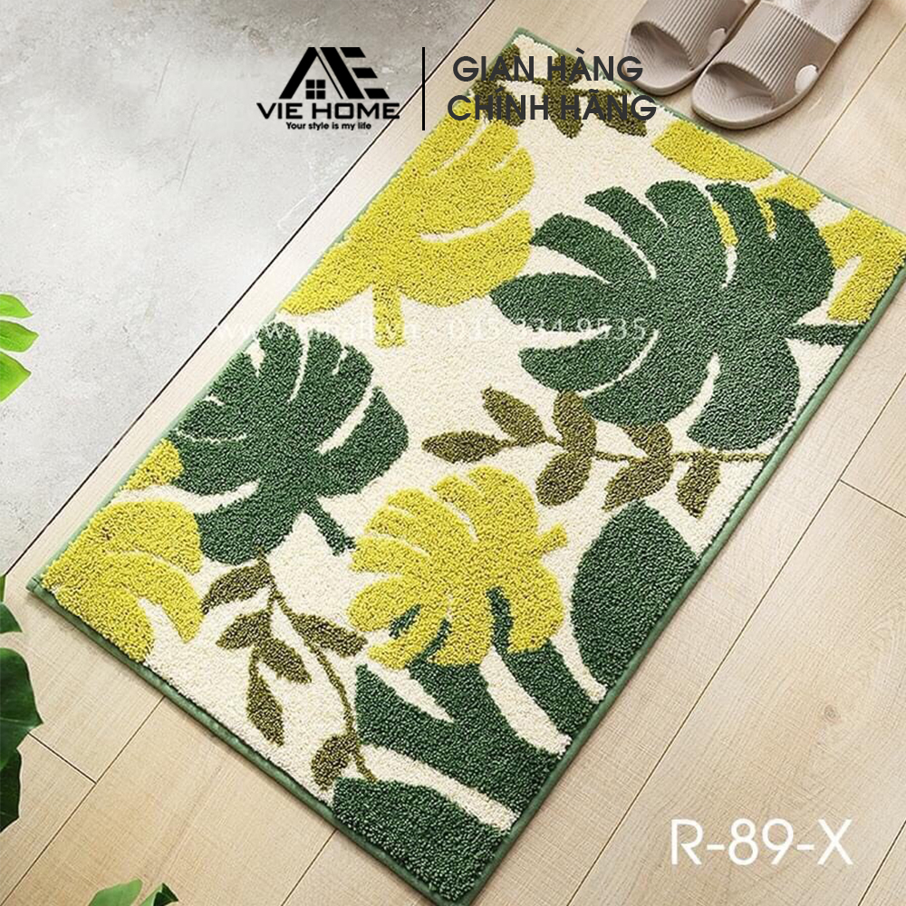 Thảm chùi chân VIE Home họa tiết dễ thương chống trượt chân , giữ vệ sinh sàn nhà