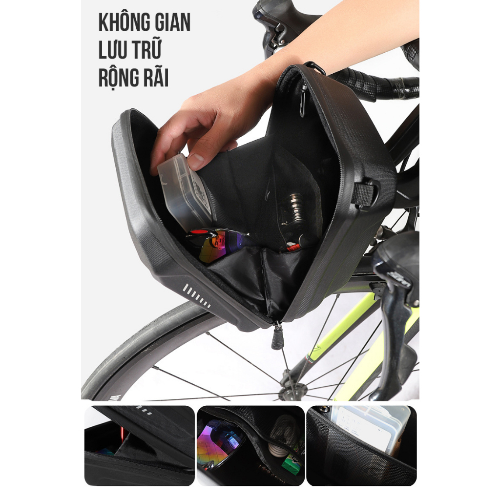ZÓNG® Túi treo ghi-đông xe đạp chống nước dung tích 3L WILD MAN E8