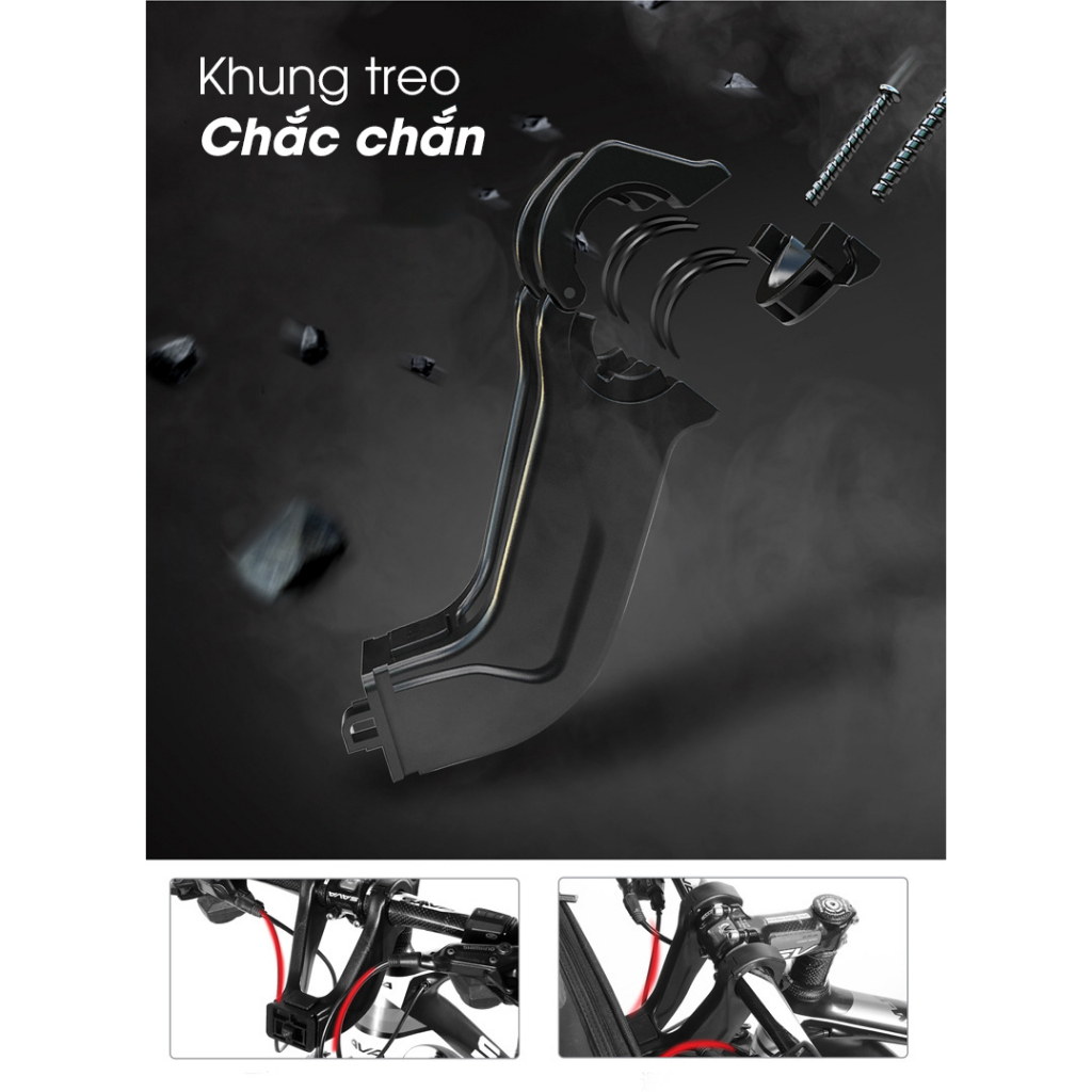 ZÓNG® Túi treo ghi-đông xe đạp chống nước dung tích 3L WILD MAN E8