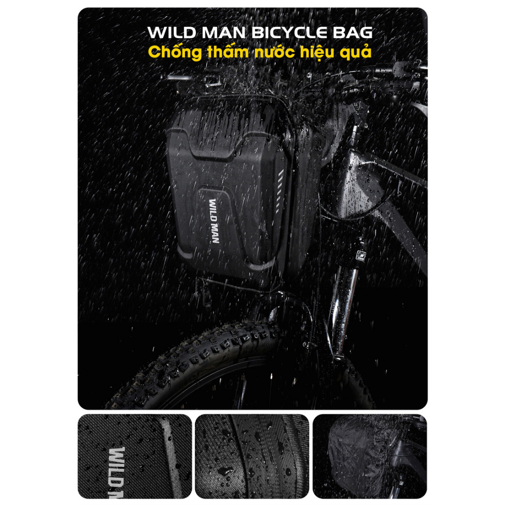 ZÓNG® Túi treo ghi-đông xe đạp chống nước dung tích 3L WILD MAN E8