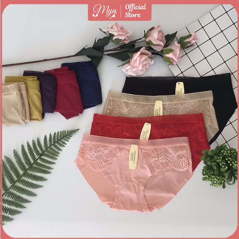 QUẦN LÓT SU PHA REN CẠP LƯỚI 203  MYN_UNDERWEAR