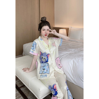 Đồ bộ pyjama nữ xước tom & jerry - đồ bộ mặc nhà
