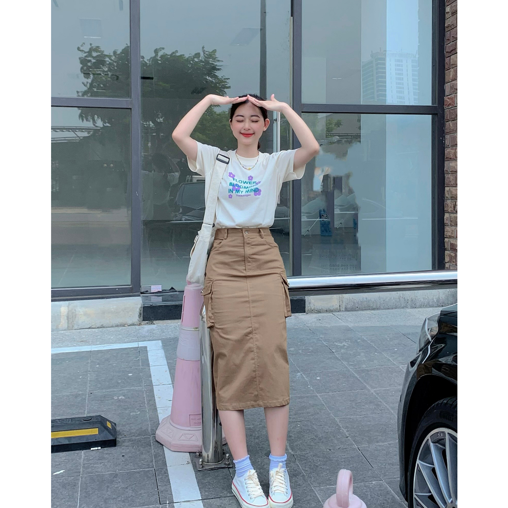 Áo thun baby tee THE CIU - Flower Baby Tee