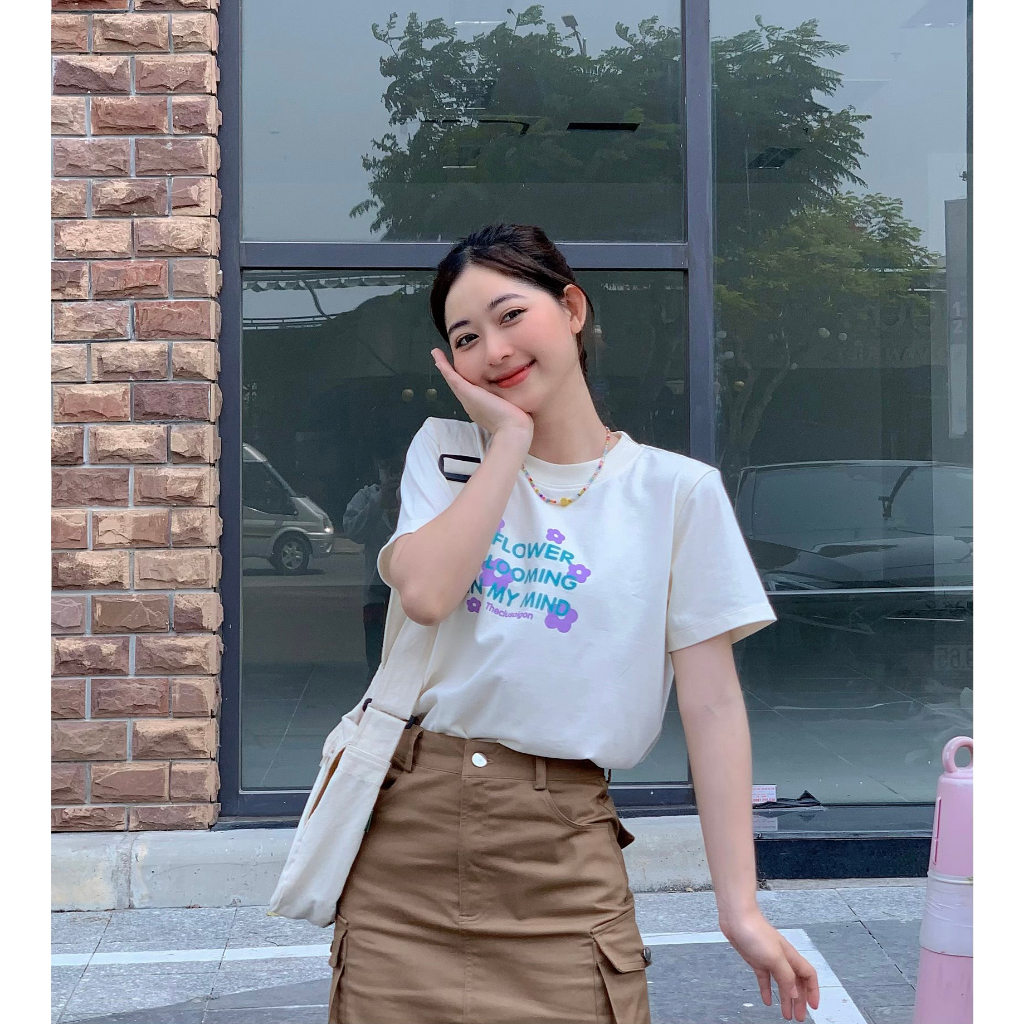 Áo thun baby tee THE CIU - Flower Baby Tee